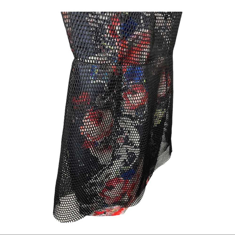 SACHIN AND BABI ROSA BLACK OVERLAY FLORAL SLEEVELESS FIT AND FLARE DRESS - Picture 8 of 15